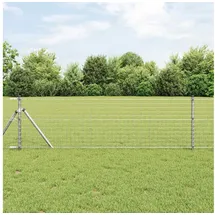 vidaXL Zaunpfosten 800 x 600 cm Silber/Stahl