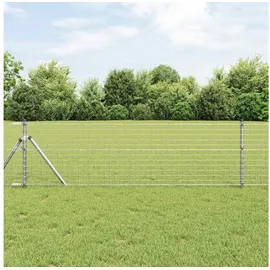 vidaXL Zaunpfosten 800 x 600 cm Silber/Stahl