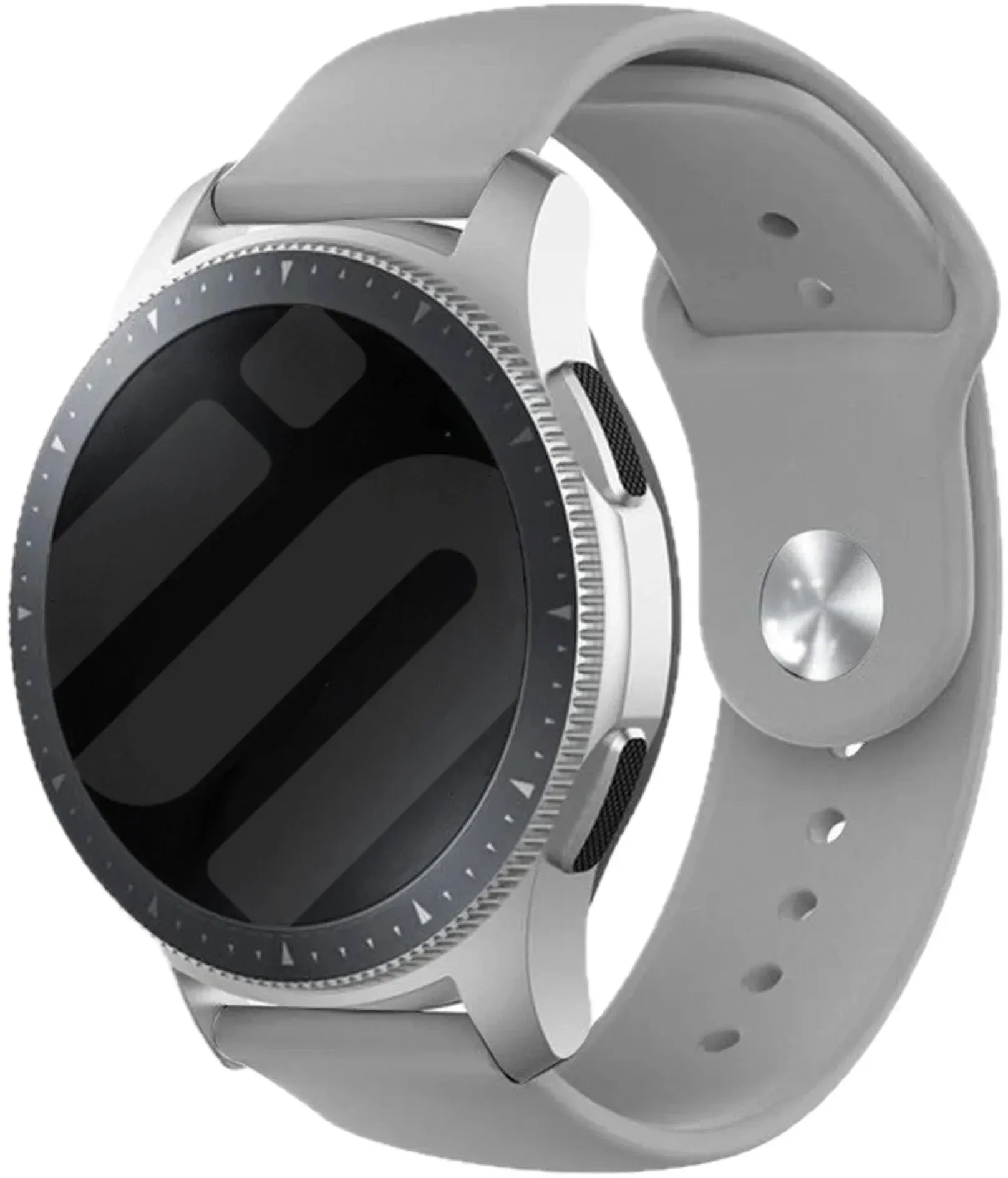 Strap-it Coros Pace 3 Armband Silikon 'Sport' für Coros Pace 3 - Grau - Druckknopf Verschluss