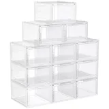 SONGMICS Schuhbox Schuh-Organizer (12 St), aus Kunststoff, stapelbar weiß