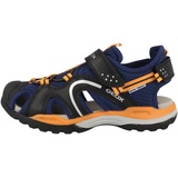 GEOX J BOREALIS Boy Sandal, NAVY/ORANGE, 38 EU - 38 EU