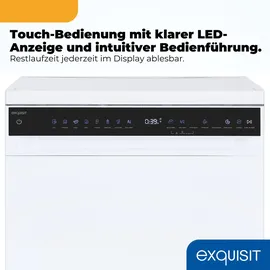 Exquisit GSP9616-450B Geschirrspüler (unterbauhähig, 598 mm, Weiß)