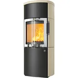 Kaminofen Hark 44-5.5 GT ECOplus RUA 5 kW - Ofenkacheln: quarz-weiß - Korpus: graphit/verchromt