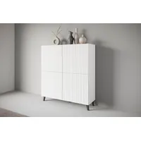 INOSIGN Highboard »HIGHBOARD PHUKET« 1 Stk. tlg. moderne Kommode mit 4 Türen und 8 Fächern, Breite 120 cm, weiß
