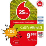 Vodafone Prepaid Prepaid CallYa S | 10 EUR Startguthaben | 1 Monat 25GB | 5G-Netz