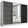 A&J MöbelLand Schiebetürenschrank AURELIA 2 200 x 0 x 0 cm Weiß/Schwarz/Grau