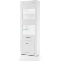 Furn.design Vitrine in weiß Hochglanz Wohn- und Esszimmer Vitrinenschrank