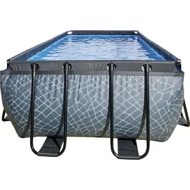 EXIT TOYS Stone Pool 400 x 200 x 122 cm inkl. Filterpumpe