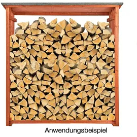 DEMA Brennholzregal Holz bis 40 cm Holz Länge Braun