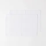 Homescapes 2er-Set weiße Tischsets Baumwolle gerippt, Platzsets rechteckig aus Stoff, waschbare Platzdeckchen