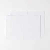 Homescapes 2er-Set weiße Tischsets Baumwolle gerippt, Platzsets rechteckig aus Stoff, waschbare Platzdeckchen