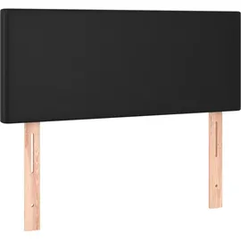 vidaXL Boxspringbett mit Matratze & LED Schwarz 90x200 cm Kunstleder