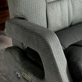 Homcom Relaxsessel Textil 69 x 124 x 84 cm Dunkelgrau elektrisch drehbar