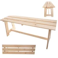 Kadax Gartenbank aus Holz, 2-Sitzer ohne Armlehnen - Parkbank,