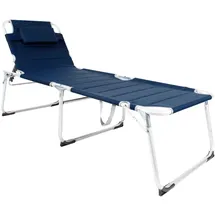 Mojawo XXL Gartenliege Dunkelblau