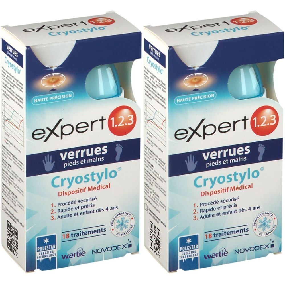 Novodex Expert 1.2.3 verrues Cryostylo 2x50 ml Stick(s)