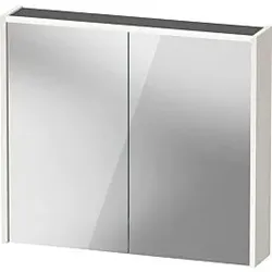 Duravit D-Code Spiegelschrank Verspiegelt DC7106022222000 800x700x148,Weiß Hochglanz, Steckdose J, LED