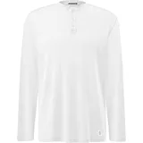 QS Gewaschenes Henley-Langarmshirt weiß L