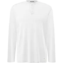 QS Gewaschenes Henley-Langarmshirt weiß L