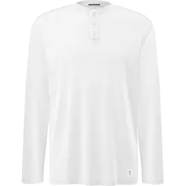 QS Gewaschenes Henley-Langarmshirt weiß L