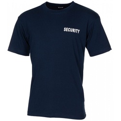 MFH T-Shirt T-Shirt, blau, Security, bedruckt - M (1-tlg) bedruckt blau M