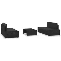 vidaXL Garten-Lounge-Set 5-tlg. schwarz 3054575