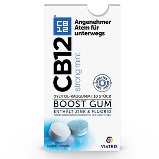 Cb12 Boost Strong Mint Kaugummi: Zuckerfreie Mundpflege-Kaugummis gegen Mundgeruch,
