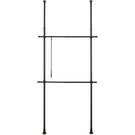 Wenko Teleskop-Garderobensystem Herkules Basic Schwarz