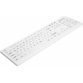 Cherry AK-C8100F-FU1-W/FR (FR, Kabellos), Tastatur, Weiss