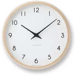 Lemnos Campagne Wanduhr Natur