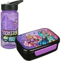 Scooli 2tlg. Set: Brotzeitdose & Trinkflasche "Monster High" in Lila