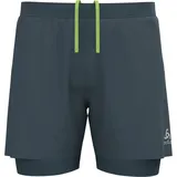 Odlo Herren Zeroweight 5Inch 2In1 Laufbekleidung Laufshorts Dunkelgrau - XL - XL