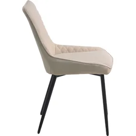 Möbilia Esszimmerstuhl WAVRE Stoff beige 2er Set