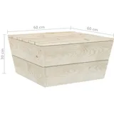 vidaXL Gartentisch 60 x 60 x 30 cm Braun