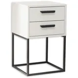 SchlafKONTOR Nachtschrank SUNA 40 x 65 x 38,5 cm Schwarz/Weiß