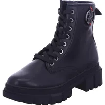 s.Oliver Damen Stiefeletten ohne Absatz zum Schnüren Vegan, Schwarz 37 EU