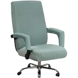 Mswborml Ergonomie Bürostuhl Arm Armlehne Abdeckungen, Stretch Stuhlhussen Elegante Stuhlbezüge, Abnehmbarer Stuhlhussen für Bürostuhl Bürostuhl Bezug Bürostuhlabdeckung,Grün,16.5~21.7inch
