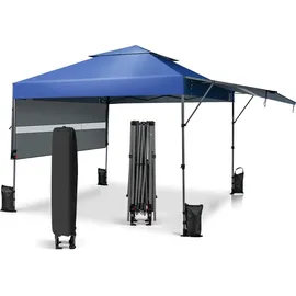 Costway Faltpavillon 3 x 3 m Blau