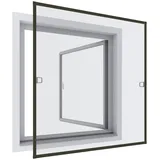 WINDHAGER Rhino Screen Insektenschutz Fenster Spannrahmen Fliegengitter für Fenster Fenstergitter Fliegenschutz, aus Aluminium, anthrazit, 130 x 150 cm,