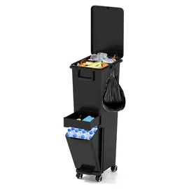 Costway Mülleimer 32 l Schwarz