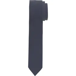 Krawatte OLYMP "Slim Krawatte", Damen, blau (marine), Seide, unifarben, klassisch, Krawatten