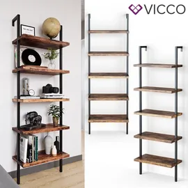 Vicco Bücherregal 5 Ablagen Schwarz