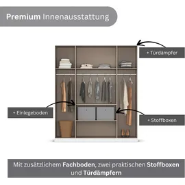Rauch Wäscheschrank GAMMA 181 x 248 x 54 cm Eiche artisan/Alpinweiß