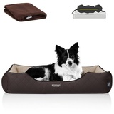 BedDog PREMIUM Orthopädisches Hundebett WUFFI, Memory Foam, mit abnehmbaren Bezug:MELANGE