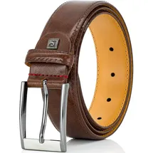 Pierre Cardin Herren Gürtel, Braun, Bundweite 85 cm Gesamtlänge 100 cm W 33.5 M - Bundweite 85 cm Gesamtlänge 100 cm W 33.5 M