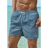 H.I.S. Badeshorts mit Alloverdruck, blau