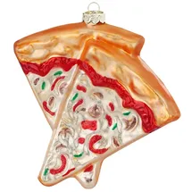 Magic Christbaumschmuck Glas Pizzastück Pizzaecke Weihnachtskugeln Christbaumanhänger