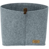 Wenko Filz-Korb Feli M, Box für mehr Ordnung und System in Schubladen und Regalen, in skandinavischem Design, für Küche, Diele oder Bad, gefertigt aus 100% Polyester, 24 x 16 x 16 cm, Grau