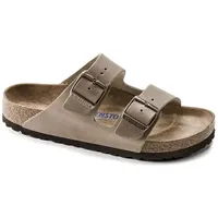 Birkenstock Leder-Pantoletten "Arizona" in Hellbraun - Weite N - 42