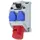 PC ELECTRIC 160825521 Steckdosen-Verteiler Grau, Blau, Rot